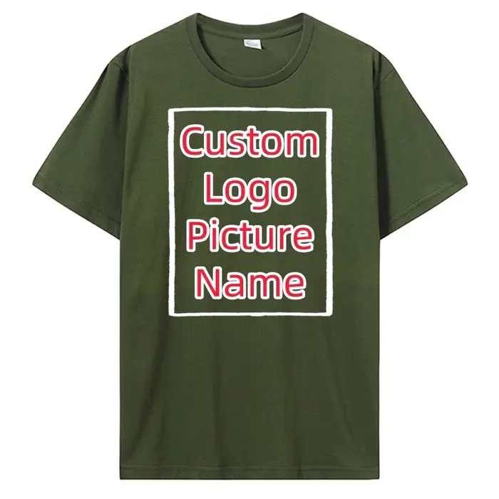 T-shirt personnalisé faire votre conception Logo texte hommes imprimer société équipe coton T-shirt 