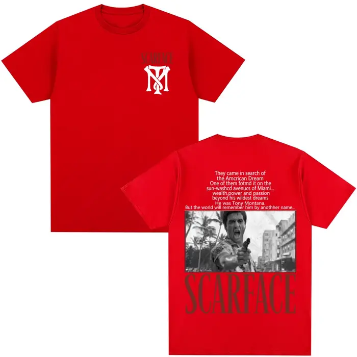 Film classique Scarface T-shirt Tony Montana Al Pacino T-shirts hommes femmes vêtements Vintage goth