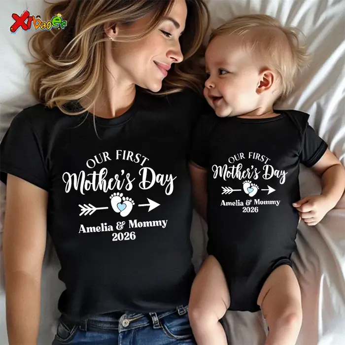 T-shirt Fête des Mères Tenues Personnalisées Nos Premières Chemises