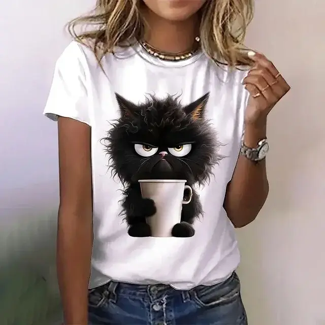 Économie College chat 3D pour femmes, mode Kawaii, décontracté, Harajuku, vêtements féminins mignons