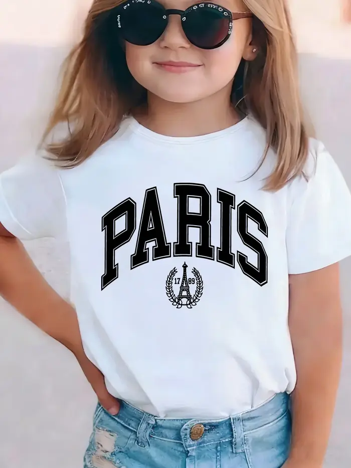 T-shirts amusants au design parisien pour enfants