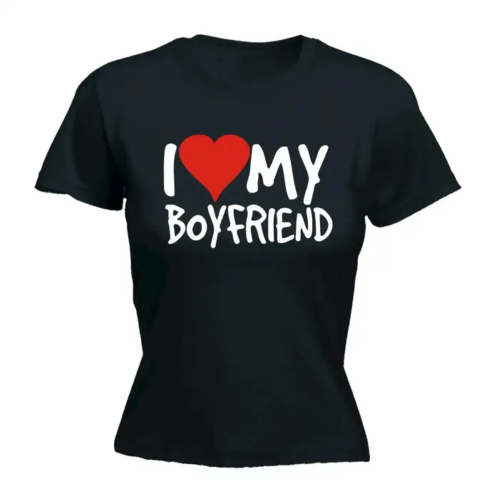 T-shirt humoristique Kawaii I Love My Mari Boyfriend WOMENS