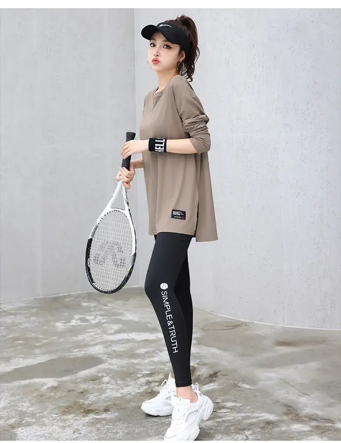 T-shirt ample à manches longues pour femmes