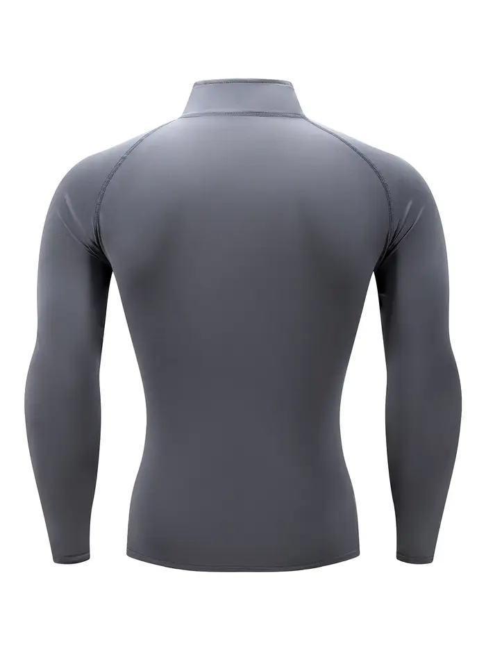 Hommes à manches longues entraînement vêtements de Compression chemises de Fitness mince T-shirt de gymnastique haut de