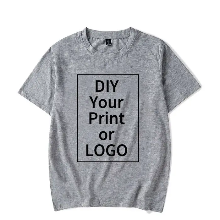 Mode t-shirt femmes hommes été personnalisé imprimé t-shirt bricolage Photo Logo marque texte t-shir
