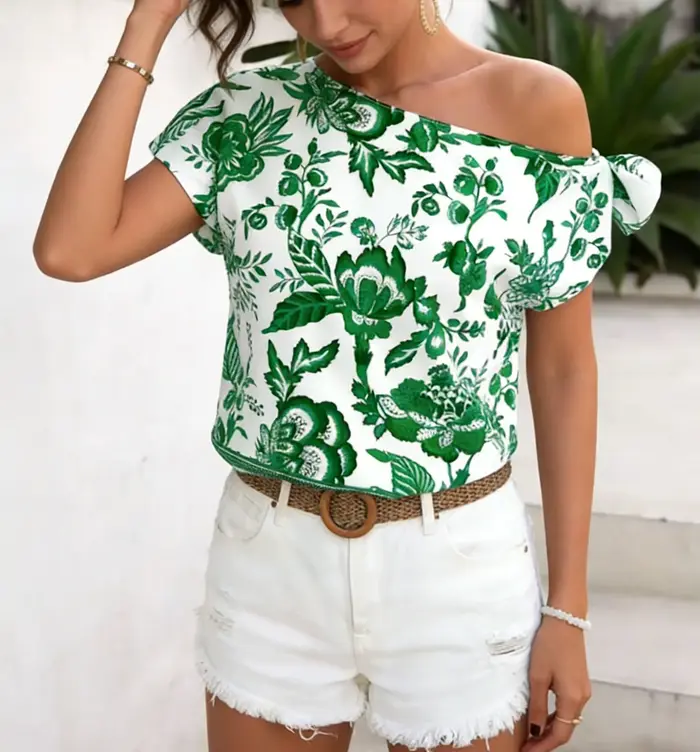 T-shirt vert pour femme