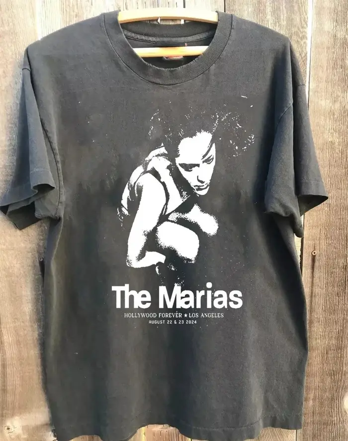 Collection The Marias Tour T-shirt unisexe T-shirt hommes femmes été hommes T-Shirt noir décontracté
