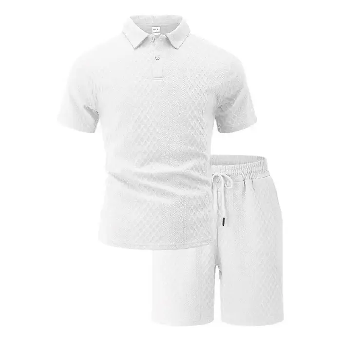 Nouvelle collection été 2025 : Ensemble décontracté pour homme – Polo à revers, chemise à manches co
