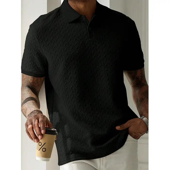 Polo d'été à manches courtes pour hommes, Streetwear, hauts de couleur unie, marque respirante