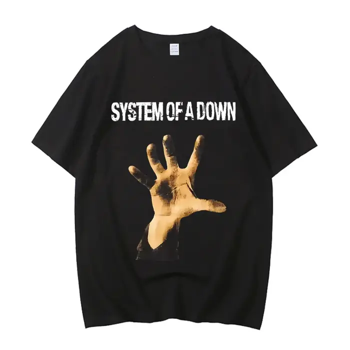 Système d'un vers le bas toxique couverture d'album de musique T-shirt hommes Rock T-shirt années 90