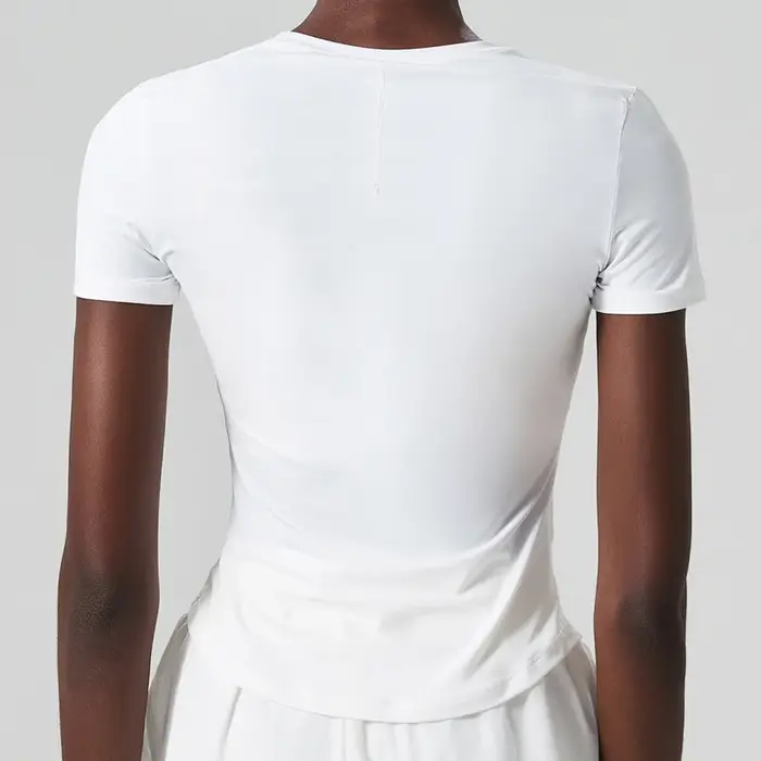 T-shirt de yoga à manches courtes pour femme