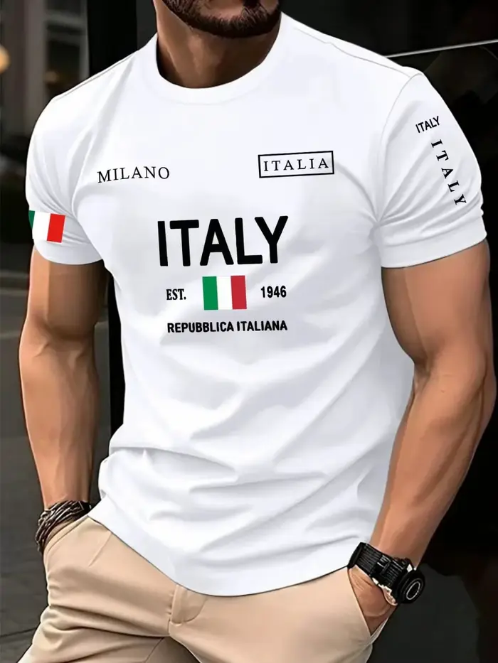 T-shirt à col rond pour homme