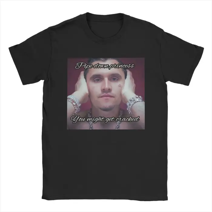 Hommes Charlie Kirk visage rappeur Meme T-Shirt couverture en coton drôle à manches courtes col rond