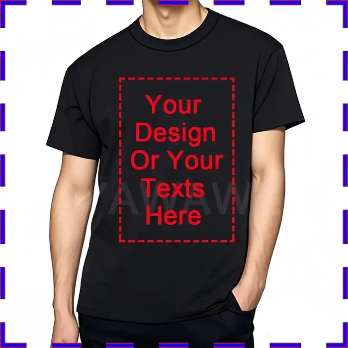 T-shirt col rond personnalisable pour hommes, coupe confortable et élégante, parfait pour les concep