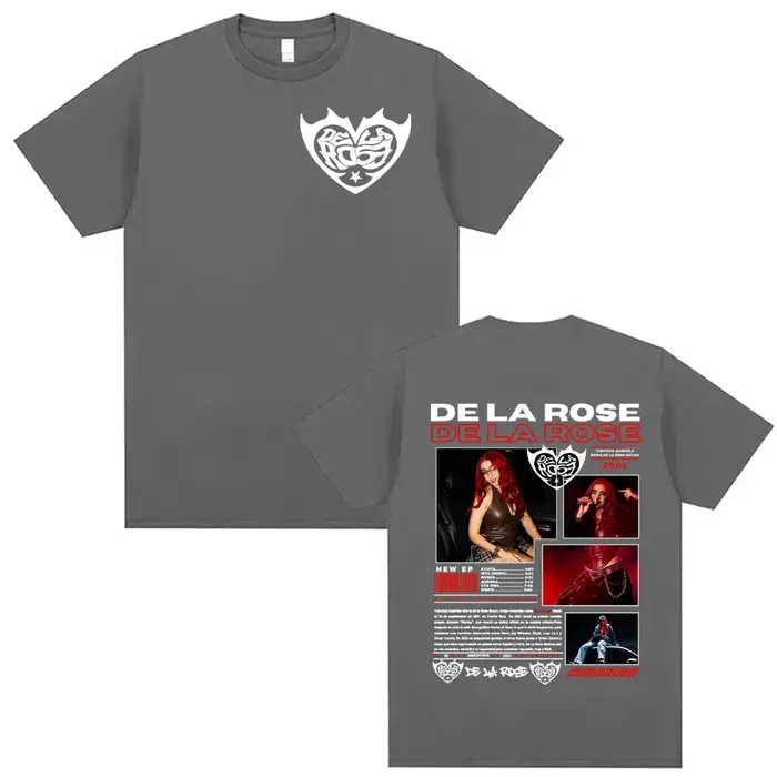 Chanteur De La Rose nouvel Album Tour graphique T-shirts hommes femmes haute rue Hip Hop Punk t-shirt décontracté 100%
