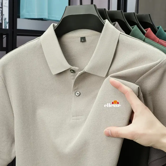 Polo Homme Haut de Gamme Nouvelle Collection Été – Marque Tendance avec Lettres Brodé – Confortable