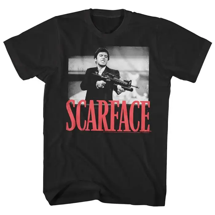 T-shirt pour homme Scarface Tony Montana Big Guns Little Friend