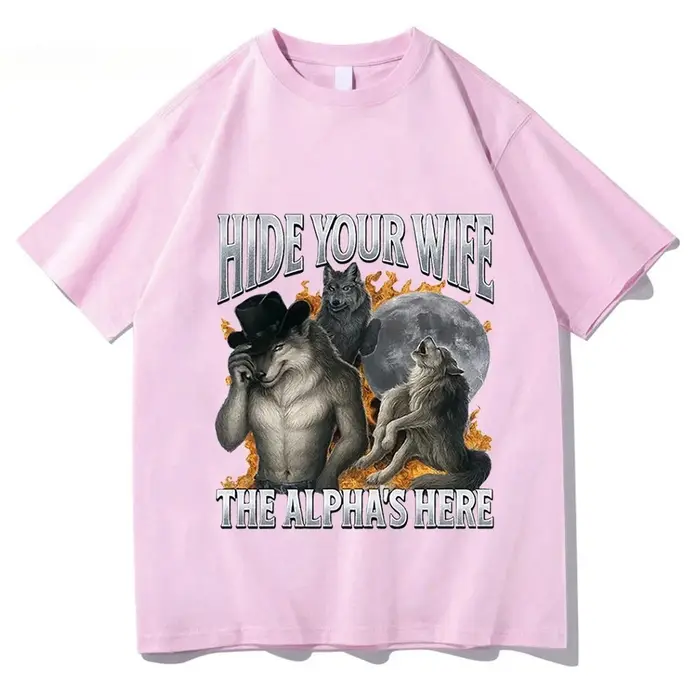 Cachez votre femme, l'alpha-lichien est en route ! T-shirt drôle avec motif de loup-garou