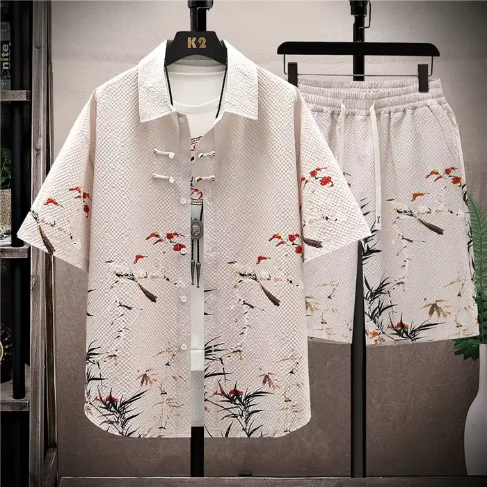 Chemises + Objectifs 2024 nouveau style été mode Sportedly hommes ensembles décontractés