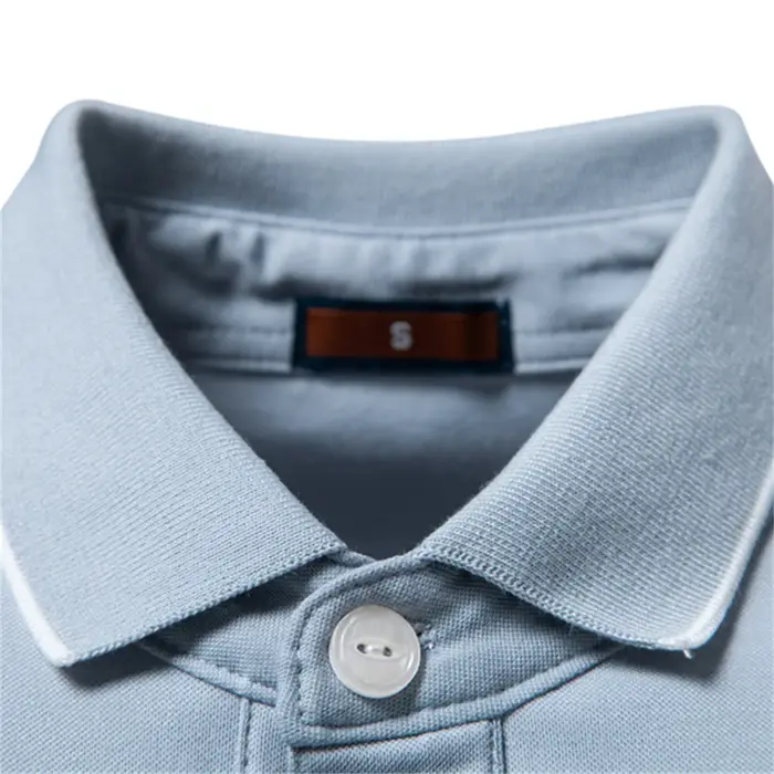 AIOPESON T-shirt polo en Tencel pour homme