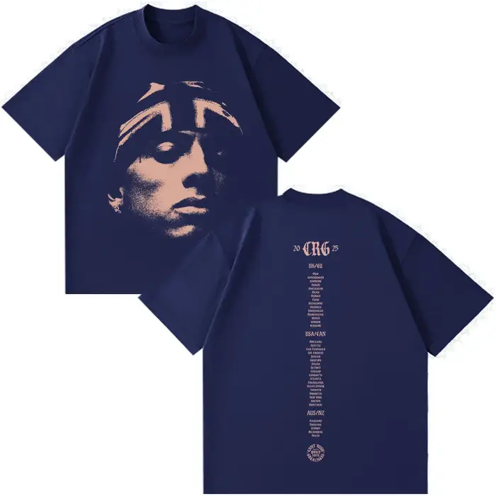 Rappeur Central Cee ne peut pas RUSH GREATNESS World Tour 2025 T-shirt hommes femmes mode Hip Hop manches courtes surdimensionné t dessus de chemise