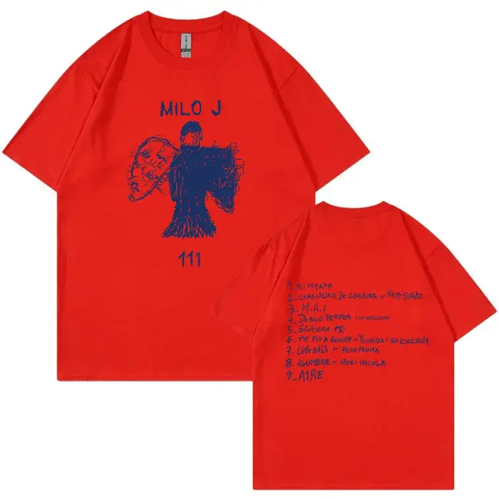Rappeur Milo J Tour T-shirt 111 Album Merch T-Shirts hommes femmes mode Hip Hop manches courtes T-sh