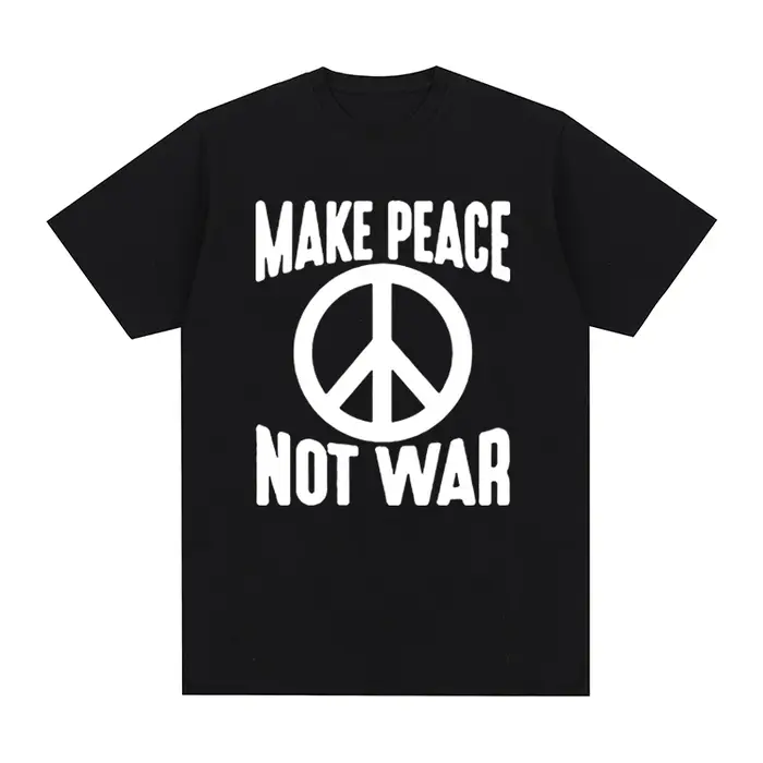 T-shirt vintage en coton pour hommes et femmes, stop the wars, make love not war, nouveauté graphiqu
