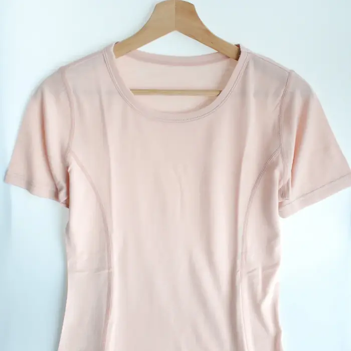 T-shirt à manches courtes en laine mérinos pour femme