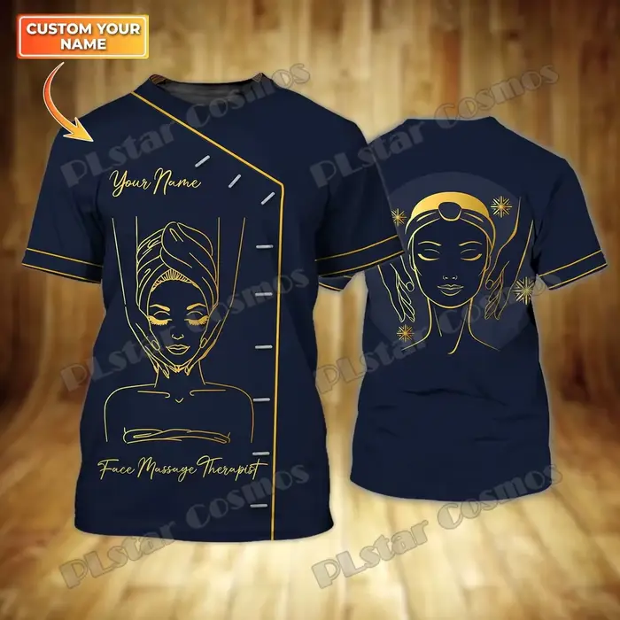 T-shirt unisexe personnalisé pour hommes, chemises de spa de massage, t-shirt décontracté, impressio