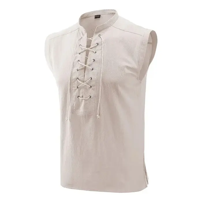 Débardeur pour homme style celtique viking steampunk, décontracté et gothique