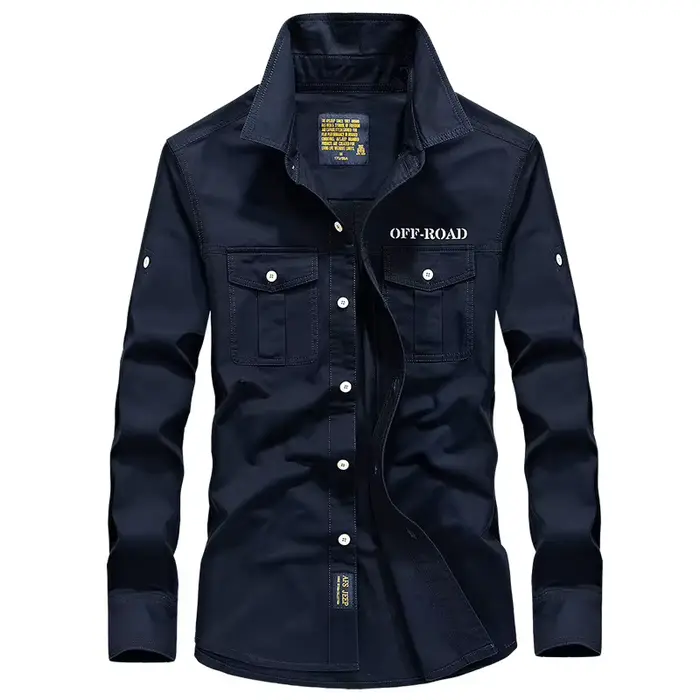 Chemise de marque hommes 2025 printemps automne 100% coton à manches longues mince