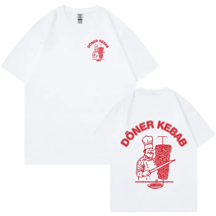 Doner Kebab T-shirt graphique drôle hommes mode été coton à manches courtes T-shirts décontracté surdimensionné