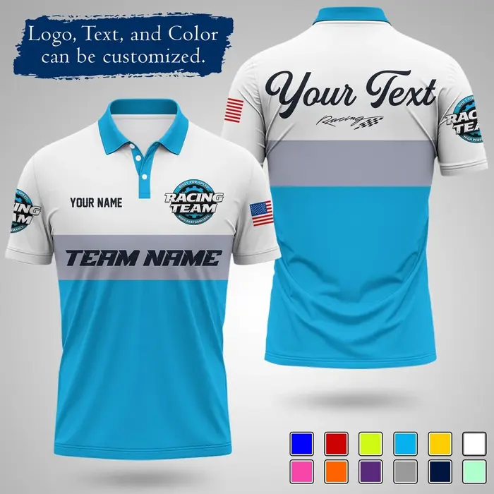 Polo personnalisé pour équipe de course