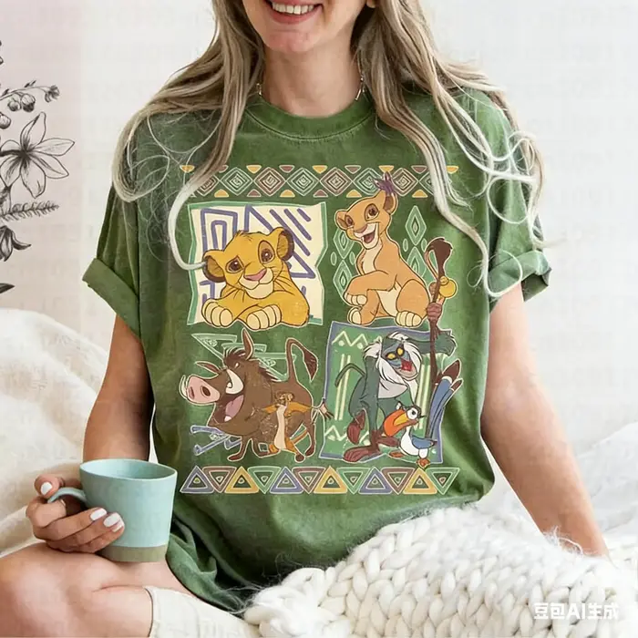 Nouveauté 2026 T-shirt Le Roi Lion animé