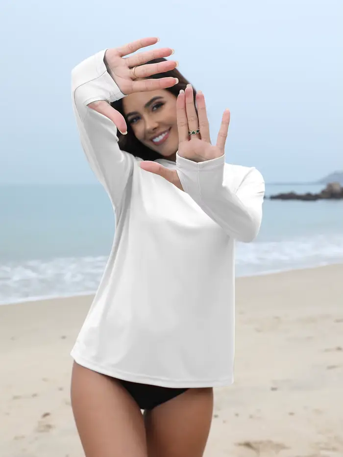 Femme sun protection sweat à capuche t-shirt manches longues