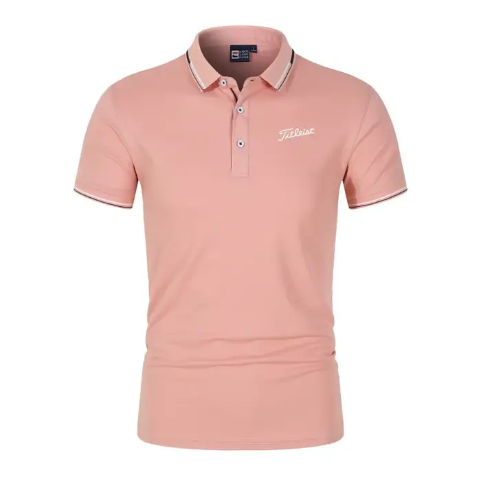 Polo décontracté uni à manches courtes pour homme 2026 – T-shirt d'été tendance