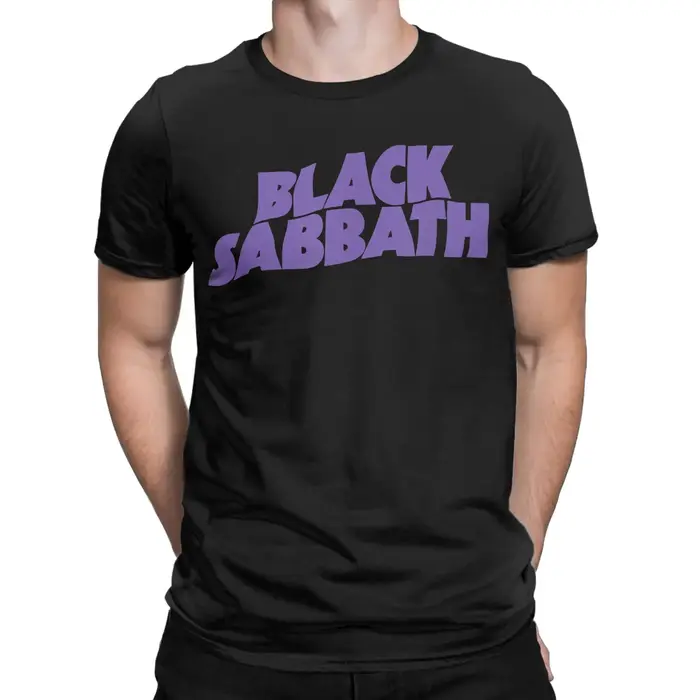 Black Sabbath violet Logo t-shirt plage Y2K T-Shirts drôles 100 coton loisirs