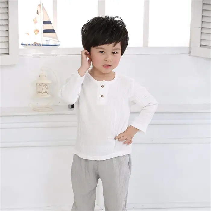 T-shirt en lin plissé pour enfant