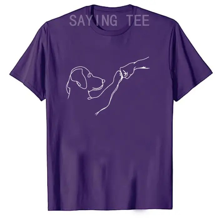 T-shirt graphique Punch Hand Dog and People