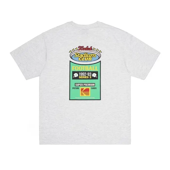 T-shirt d'été polyvalent pour hommes, 100% coton, imprimé sur film de marque Kodak, haut décontracté