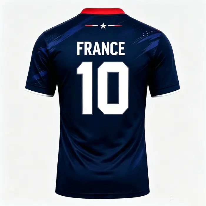 Maillot de football France pour hommes et femmes avec imprimé drapeau