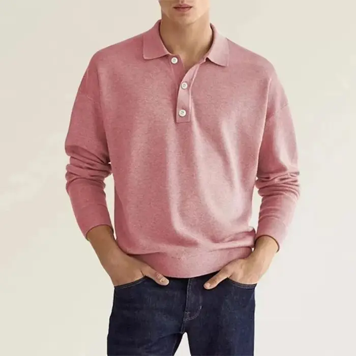 Polo à manches longues pour hommes