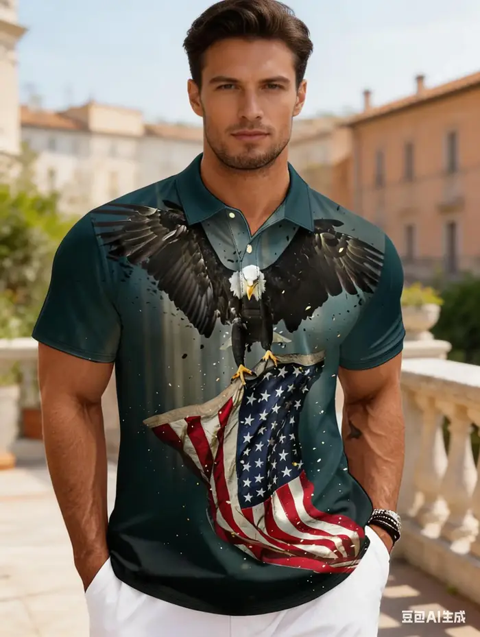 Polo patriotique USA pour homme