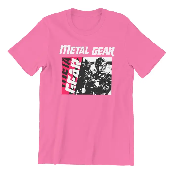T-shirt en coton imprimé Metal Gear pour homme