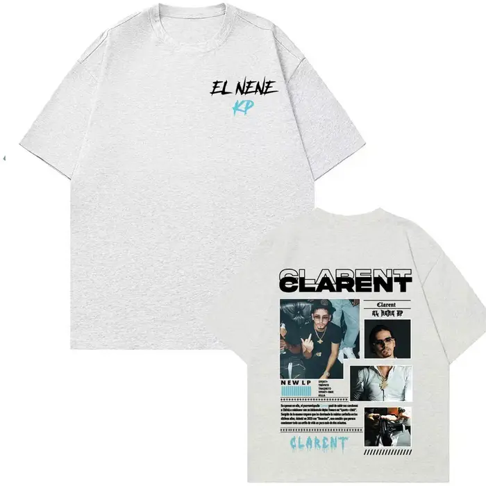 Rappeur CLARENT Album 2025 Tour Merch T-shirt vêtements pour hommes mode Hip Hop rétro T-shirts unisexe coton ample