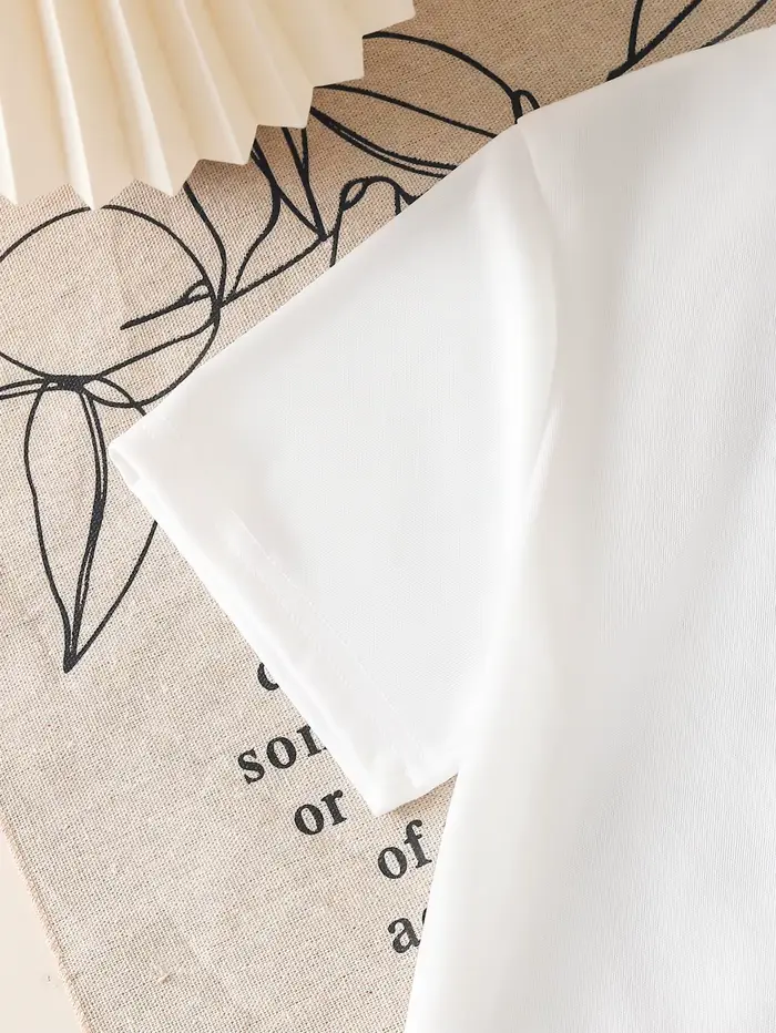 T-shirt à manches courtes imprimé groupe d'idoles K-POP pour filles