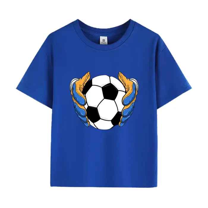 T-shirt pour enfants 100% coton à imprimé football