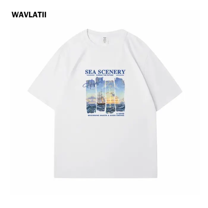WAVLATII – t-shirt 100% coton pour femmes