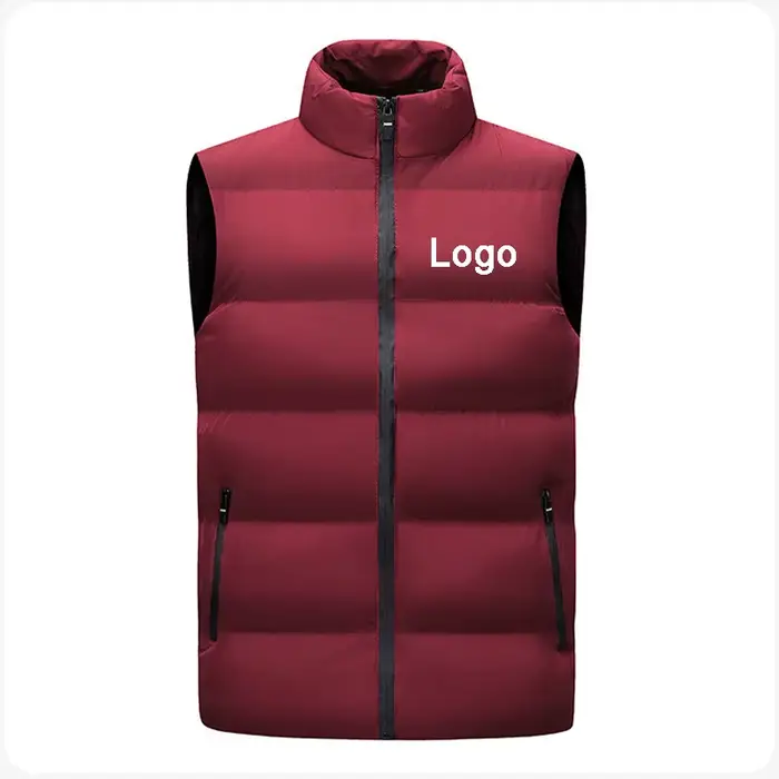Gilet sans manches personnalisé avec fermeture éclair pour homme
