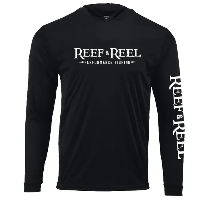 Reef & Reel Fishing Apparel Summer Outdoor Long Sleeve T-shirt With Hood Sun Protection Breathable A